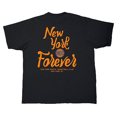 Unisex Stadium Essentials Black New York Knicks Oversized Forever NYC T-Shirt