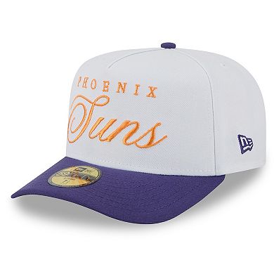 Men's New Era White/Purple Phoenix Suns 2025 NBA Draft A-Frame 59FIFTY Fitted Hat