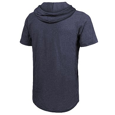 Men's Majestic Threads Navy Minnesota Timberwolves Tri-Blend Hoodie T-Shirt