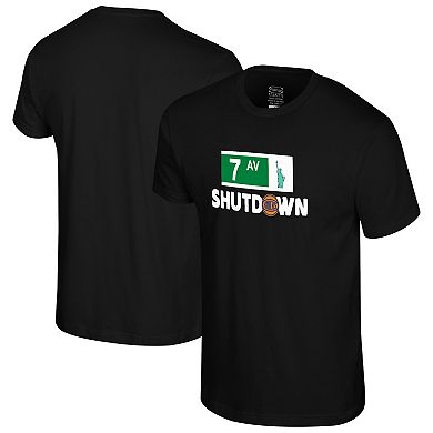 Men's Stadium Essentials Black New York Knicks 7th Avenue Shutdown T-Shirt