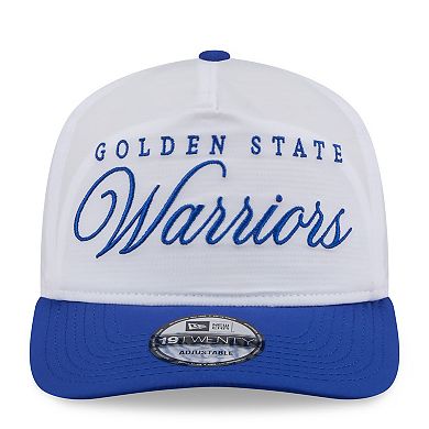 Men's New Era White/Royal Golden State Warriors 2025 NBA Draft On-Stage Nylon 19TWENTY Adjustable Hat
