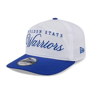 Men's New Era White/Royal Golden State Warriors 2025 NBA Draft On-Stage Nylon 19TWENTY Adjustable Hat