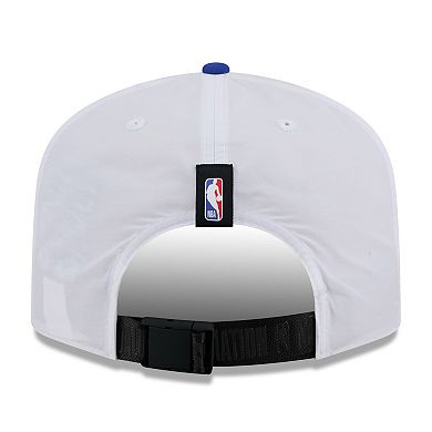 Men's New Era White/Royal Golden State Warriors 2025 NBA Draft On-Stage Nylon 19TWENTY Adjustable Hat