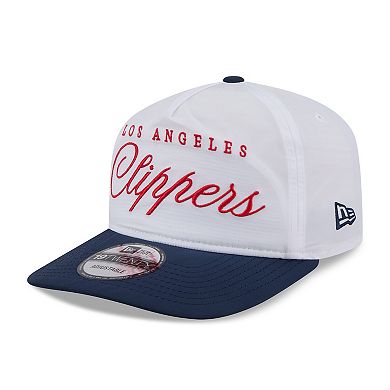 Men's New Era White/Navy LA Clippers 2025 NBA Draft On-Stage Nylon 19TWENTY Adjustable Hat