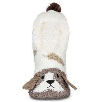 Women's Puppy Embellished Plush Lined Slippers