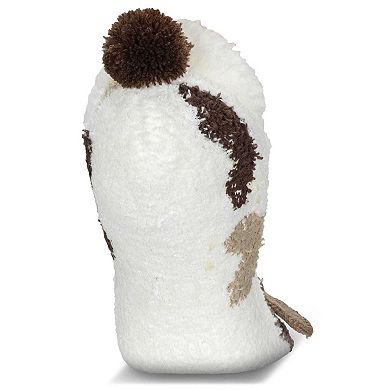 Women's Puppy Embellished Plush Lined Slippers