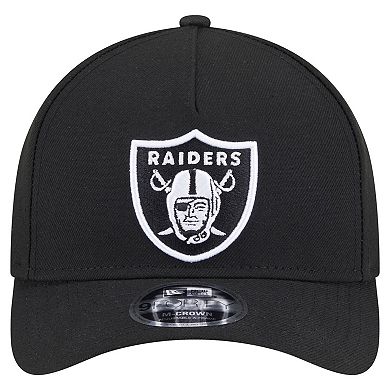 Men's New Era Black Las Vegas Raiders Team Collection 9FORTY M-Crown A-Frame Adjustable Hat