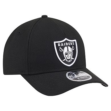 Men's New Era Black Las Vegas Raiders Team Collection 9FORTY M-Crown A-Frame Adjustable Hat