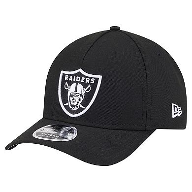 Men's New Era Black Las Vegas Raiders Team Collection 9FORTY M-Crown A-Frame Adjustable Hat