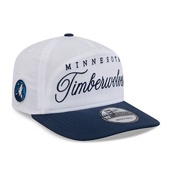Men's New Era White/Navy Minnesota Timberwolves 2025 NBA Draft On-Stage Nylon 19TWENTY Adjustable Hat