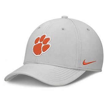 Men's Nike Gray Clemson Tigers Rise Practice Performance Adjustable Hat