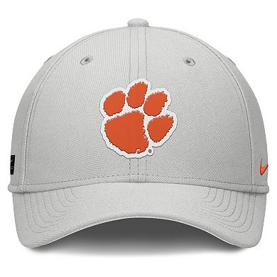 Men's Nike Gray Clemson Tigers Rise Practice Performance Flex Hat