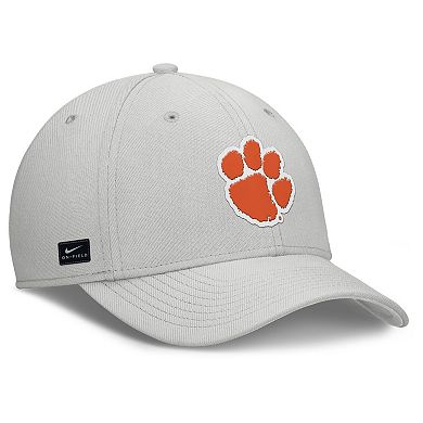 Men's Nike Gray Clemson Tigers Rise Practice Performance Flex Hat