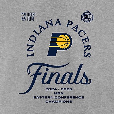 Men's Fanatics Steel Indiana Pacers 2025 Eastern Conference Champions Locker Room T-Shirt