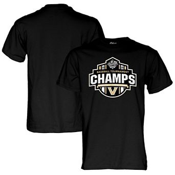 Unisex Blue 84 Black Vanderbilt Commodores 2025 SEC Baseball Conference Tournament Champions T-Shirt