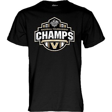 Unisex Blue 84 Black Vanderbilt Commodores 2025 SEC Baseball Conference Tournament Champions T-Shirt