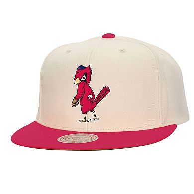 Men's Mitchell & Ness Cream St. Louis Cardinals Cooperstown Collection Basic Flip Snapback Hat