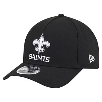 Men's New Era Black New Orleans Saints Team Collection 9FORTY M-Crown A-Frame Adjustable Hat