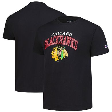 Men's Champion Black Chicago Blackhawks Primary Logo T-Shirt