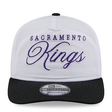 Men's New Era White/Black Sacramento Kings 2025 NBA Draft On-Stage Nylon 19TWENTY Adjustable Hat