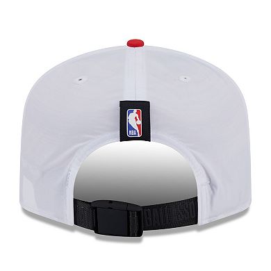 Men's New Era White/Red Atlanta Hawks 2025 NBA Draft On-Stage Nylon 19TWENTY Adjustable Hat
