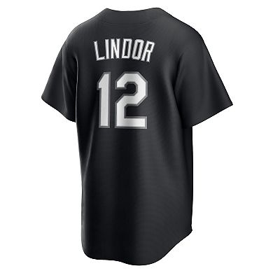 Men's Nike Francisco Lindor Black New York Mets Replica Player Jersey