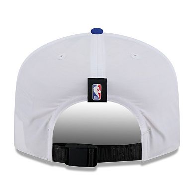 Men's New Era White/Royal Philadelphia 76ers 2025 NBA Draft On-Stage Nylon 19TWENTY Adjustable Hat