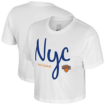 Women's Stadium Essentials White New York Knicks Cropped Third Quarter T-Shirt