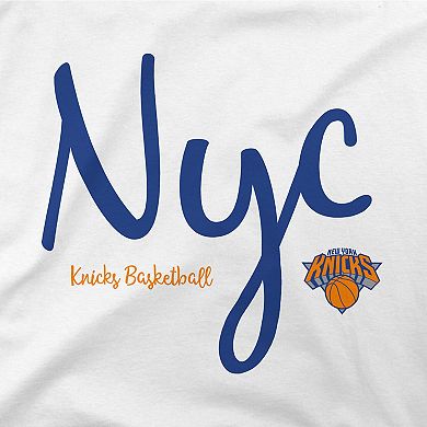 Women's Stadium Essentials White New York Knicks Cropped Third Quarter T-Shirt