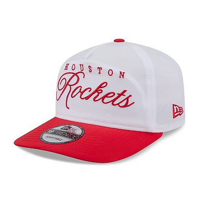 Men's New Era White/Red Houston Rockets 2025 NBA Draft On-Stage Nylon 19TWENTY Adjustable Hat