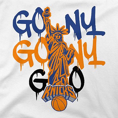 Unisex Stadium Essentials White New York Knicks Oversized Go NY Go T-Shirt