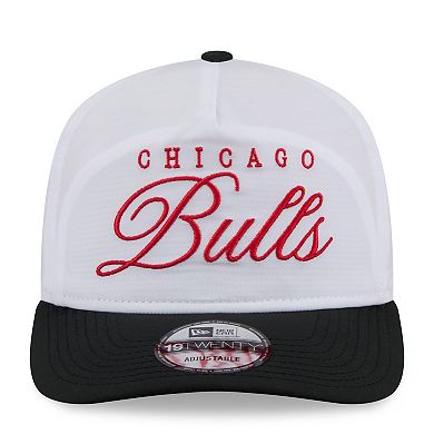 Men's New Era White/Black Chicago Bulls 2025 NBA Draft On-Stage Nylon 19TWENTY Adjustable Hat