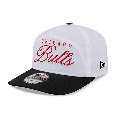 Men's New Era White/Black Chicago Bulls 2025 NBA Draft On-Stage Nylon 19TWENTY Adjustable Hat