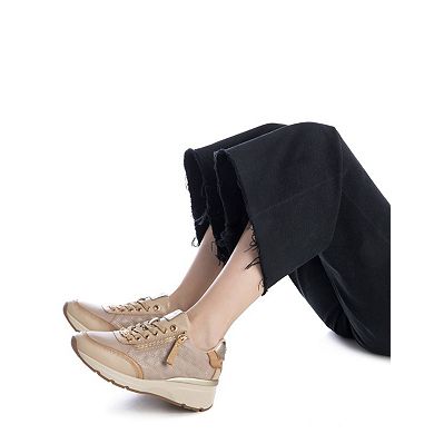 Carmela Collection Women's Leather Casual Sneakers By Xti