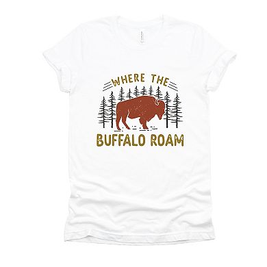 Where the Buffalo Roam - Women's Short Sleeve Graphic T-Shirt