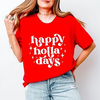 Whimsical Happy Holla Days - Women's Short Sleeve Graphic T-Shirt