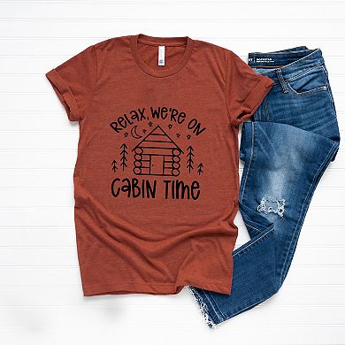 We're On Cabin Time - Women's Short Sleeve Graphic T-Shirt