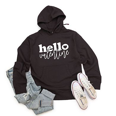 Hello Valentine Bold Script Hoodie