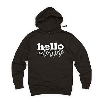 Hello Valentine Bold Script Hoodie