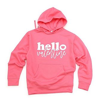 Hello Valentine Bold Script Hoodie