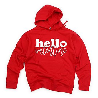 Hello Valentine Bold Script Hoodie