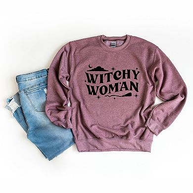 Witchy Woman Broom - Womens Sweatshirt