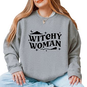 Witchy Woman Broom - Womens Sweatshirt