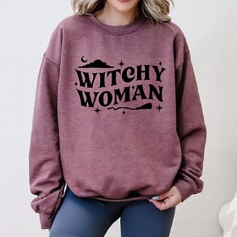 Witchy Woman Broom - Womens Sweatshirt