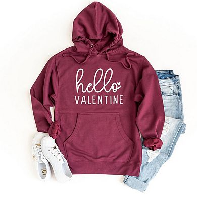 Hello Valentine Cursive Hoodie