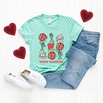 Cowgirl Valentine Disco Short Sleeve Graphic Tee