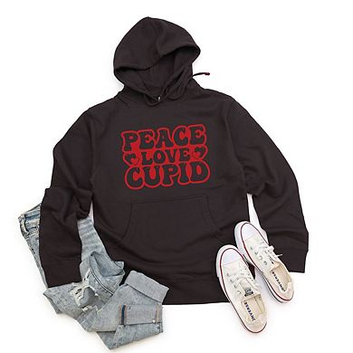 Peace Love Cupid Balloon Letters Hoodie