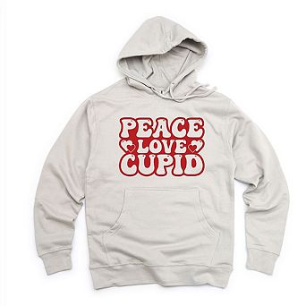 Peace Love Cupid Balloon Letters Hoodie