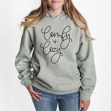 Comfy And Cozy Cursive Hoodie