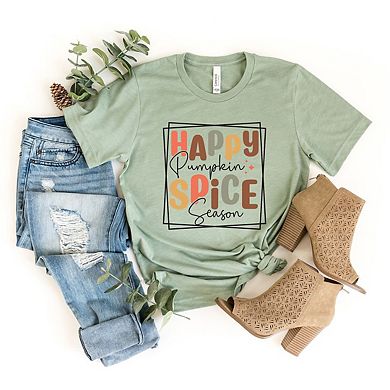 Happy Pumpkin Spice Season Short Sleeve Graphic Tee